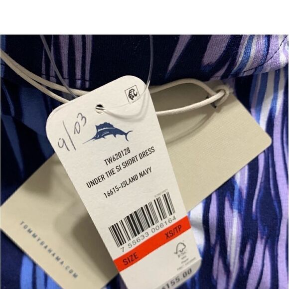 Tommy Bahama Women's Under The Si Short Dress, Island Navy NWT - Picture 5 of 6